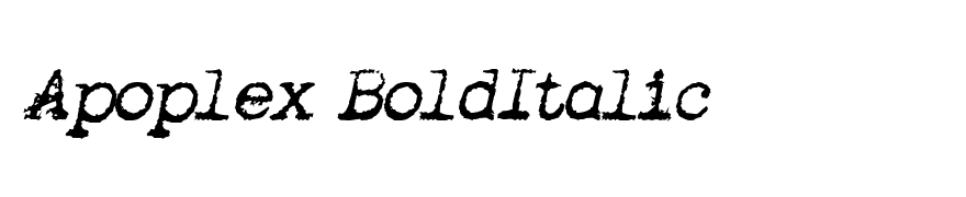Apoplex BoldItalic