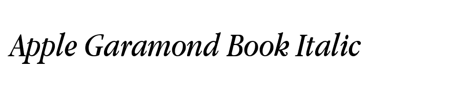 Apple Garamond Book Italic