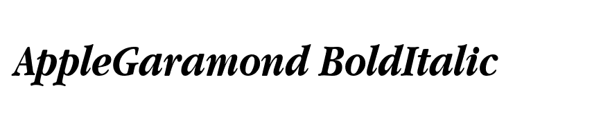 AppleGaramond BoldItalic
