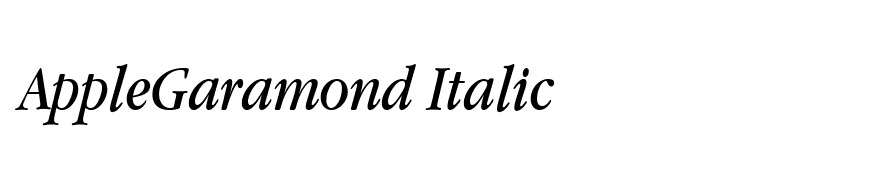 AppleGaramond Italic