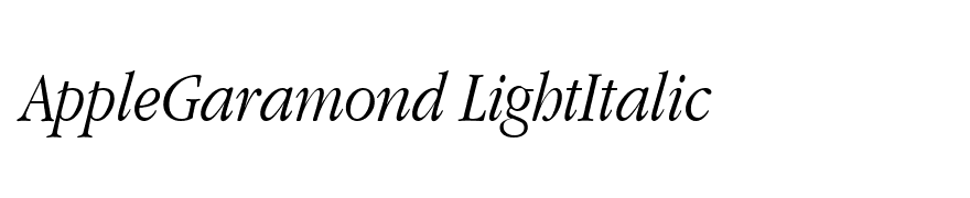 AppleGaramond LightItalic