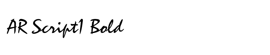 AR Script1 Bold
