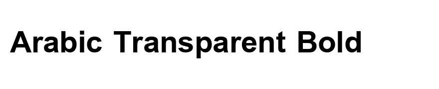 Arabic Transparent Bold