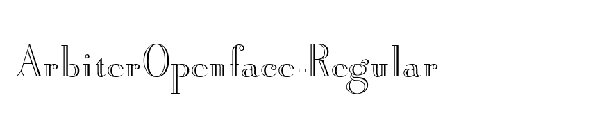 ArbiterOpenface-Regular
