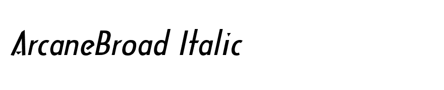 ArcaneBroad Italic