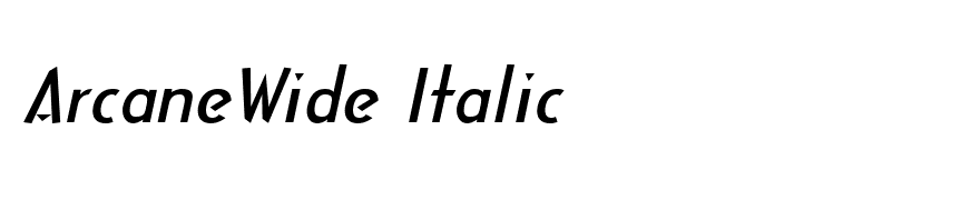 ArcaneWide Italic