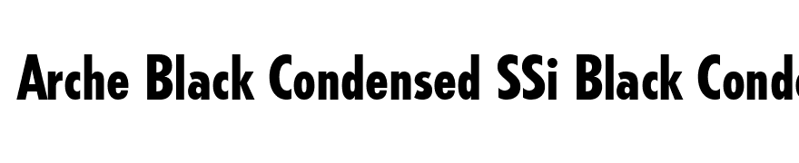 Arche Black Condensed SSi Black Condensed