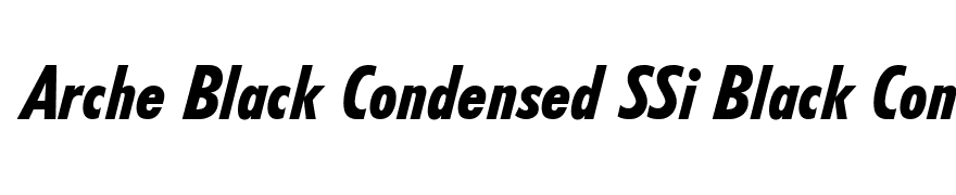 Arche Black Condensed SSi Black Condensed Italic