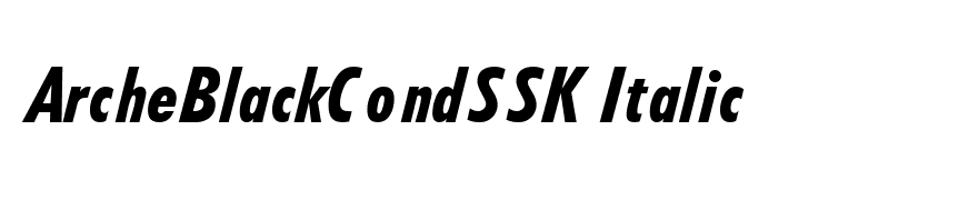 ArcheBlackCondSSK Italic