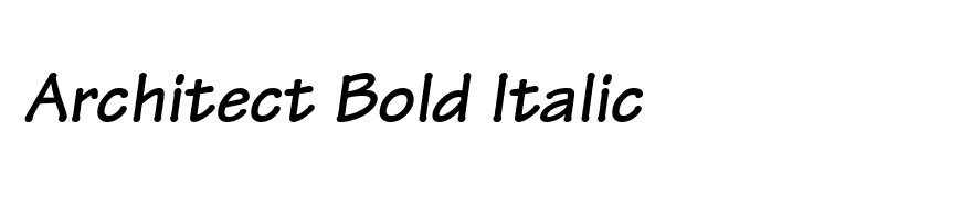 Architect Bold Italic