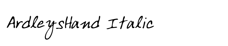 ArdleysHand Italic