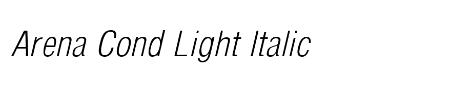 Arena Cond Light Italic