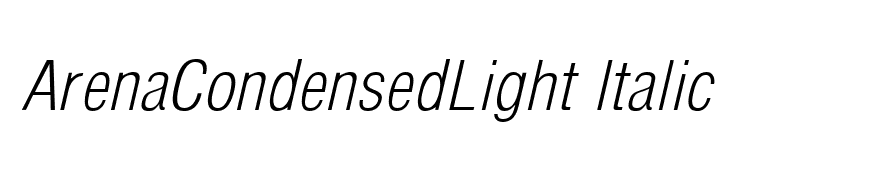 ArenaCondensedLight Italic