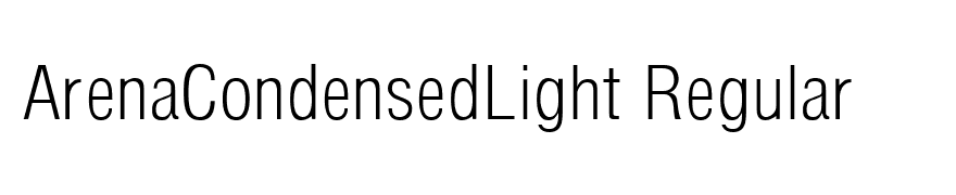 ArenaCondensedLight Regular
