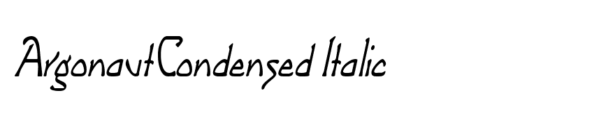 ArgonautCondensed Italic