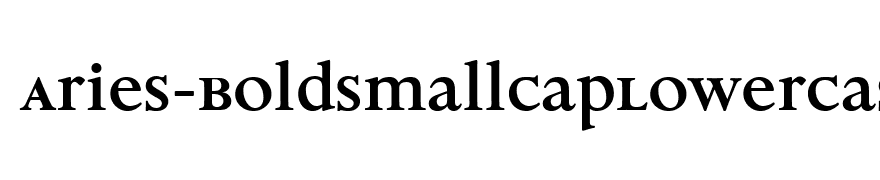 Aries-BoldSmallCapLowerCase