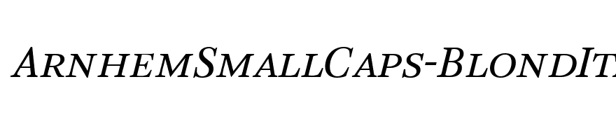 ArnhemSmallCaps-BlondItalic