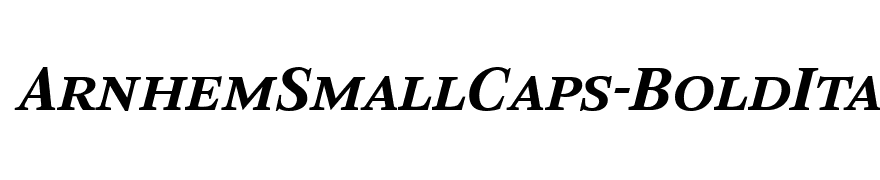 ArnhemSmallCaps-BoldItalic