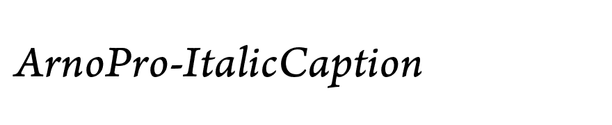 ArnoPro-ItalicCaption