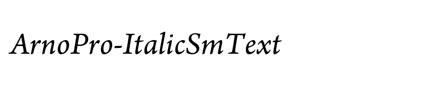 ArnoPro-ItalicSmText