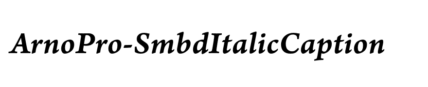 ArnoPro-SmbdItalicCaption