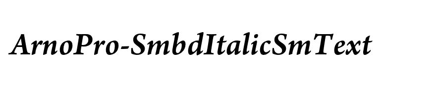ArnoPro-SmbdItalicSmText