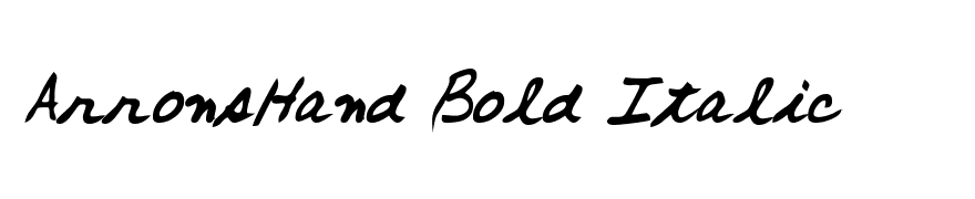 ArronsHand Bold Italic