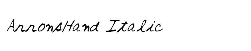 ArronsHand Italic