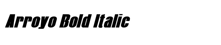 Arroyo Bold Italic