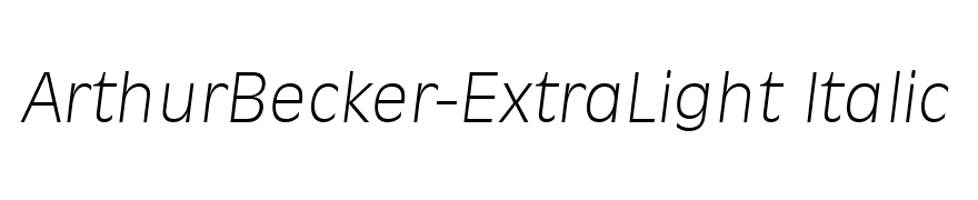 ArthurBecker-ExtraLight Italic