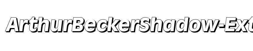 ArthurBeckerShadow-ExtraBold-Italic