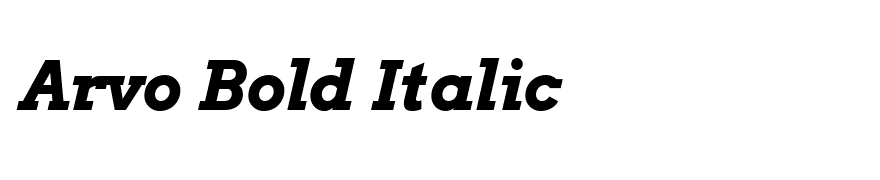 Arvo Bold Italic