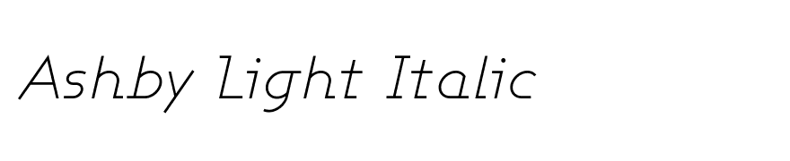 Ashby Light Italic