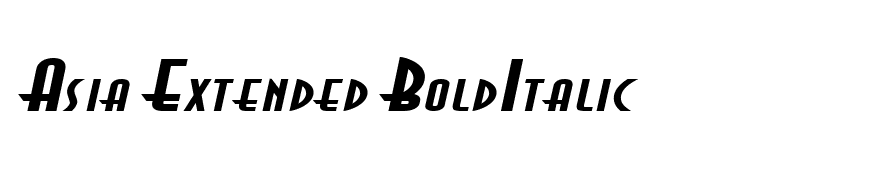 Asia Extended BoldItalic