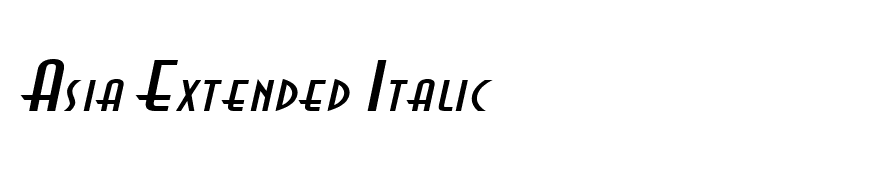 Asia Extended Italic