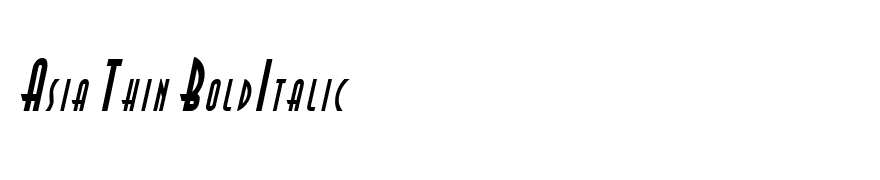 Asia Thin BoldItalic