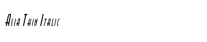 Asia Thin Italic