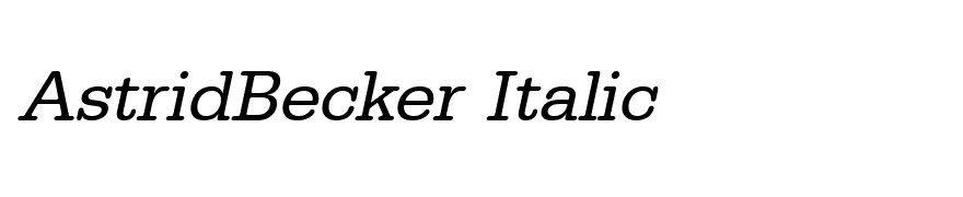 AstridBecker Italic