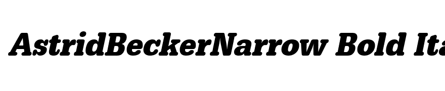 AstridBeckerNarrow Bold Italic