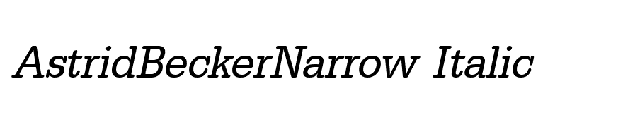 AstridBeckerNarrow Italic