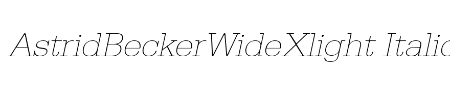 AstridBeckerWideXlight Italic