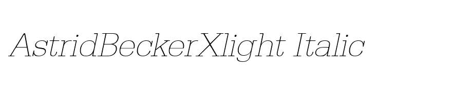 AstridBeckerXlight Italic