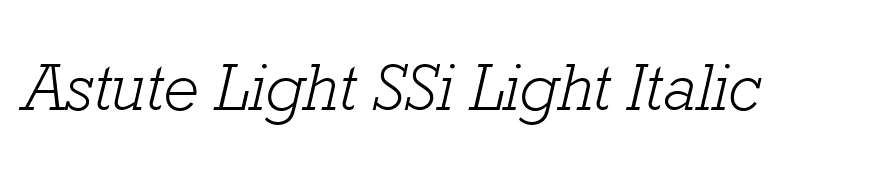 Astute Light SSi Light Italic