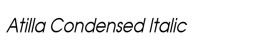 Atilla Condensed Italic