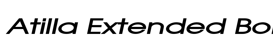 Atilla Extended BoldItalic