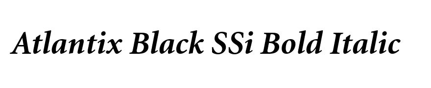 Atlantix Black SSi Bold Italic