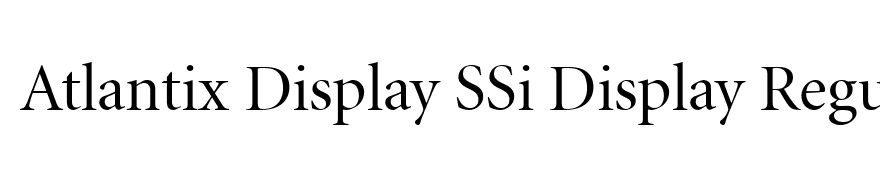 Atlantix Display SSi Display Regular