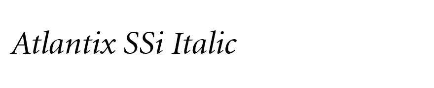 Atlantix SSi Italic