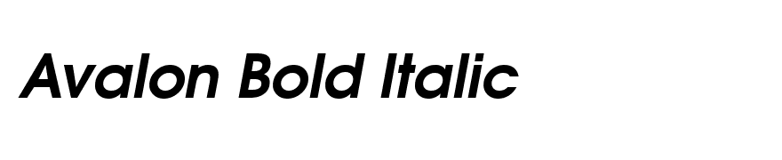 Avalon Bold Italic
