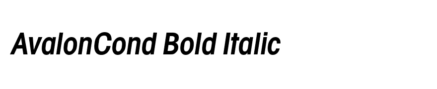 AvalonCond Bold Italic